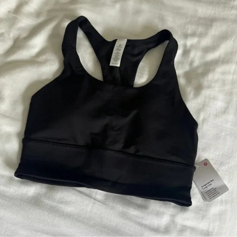 136 Lululemon Invigorate Bra * Long Line - Black - Picture 3 of 7